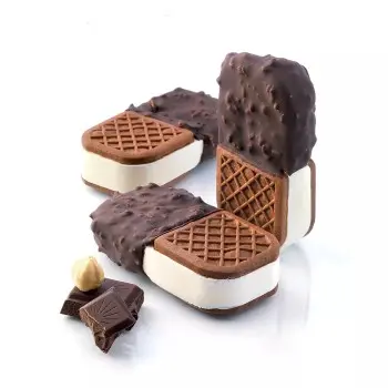 Silikomart Professional Bisc05 Mini Crock Silicone Ice Cream Sandwich Mold - 89 mm x 45 mm x h 20 mm - 938ml -