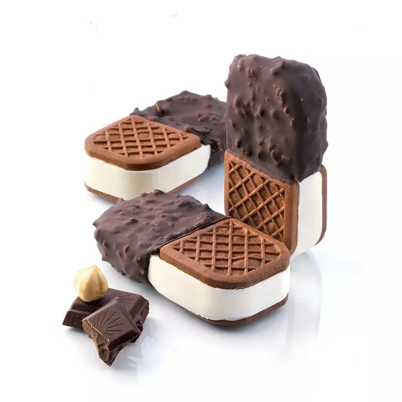 Silikomart Professional Bisc05 Mini Crock Silicone Ice Cream Sandwich Mold - 89 mm x 45 mm x h 20 mm - 938ml -