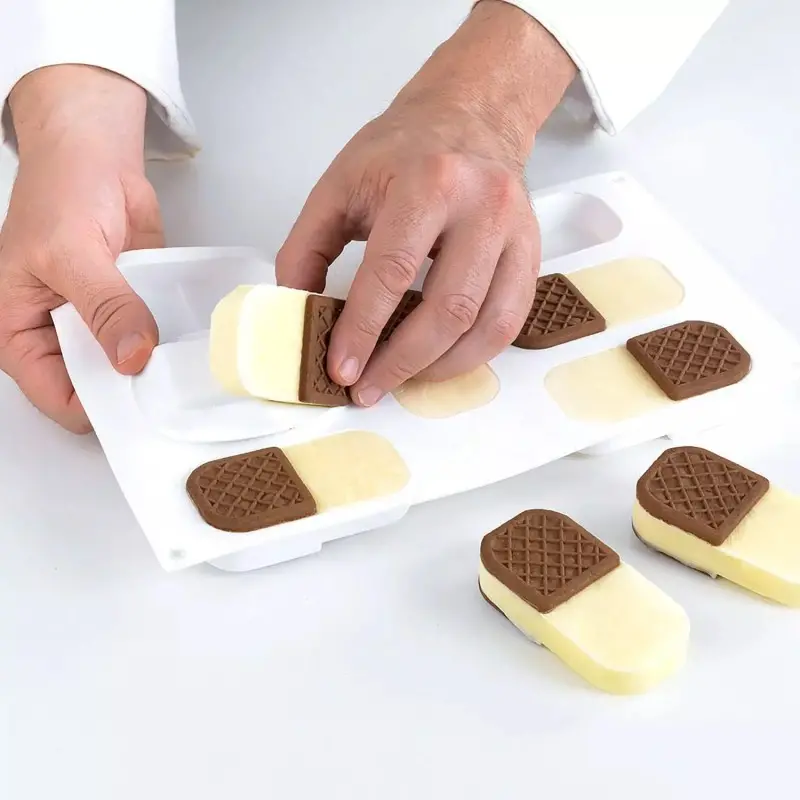 Silikomart Professional Bisc05 Mini Crock Silicone Ice Cream Sandwich Mold - 89 mm x 45 mm x h 20 mm - 938ml -