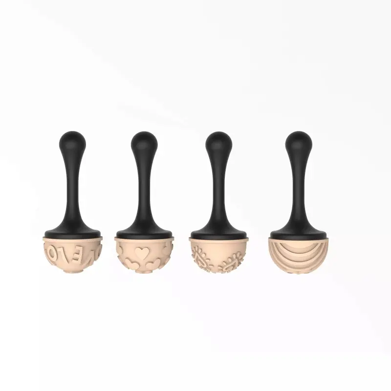 Silikomart Professional Choco Stamp C - 4 Valentine's Day Designed Stamps for Chocolate Semisphere Molds - ø31 x h 19 mm Silikomart Professional Choco Stamp C - 4 Valentine's Day Designed Stamps for Chocolate Semisphere Molds - ø31 x h 19 mm