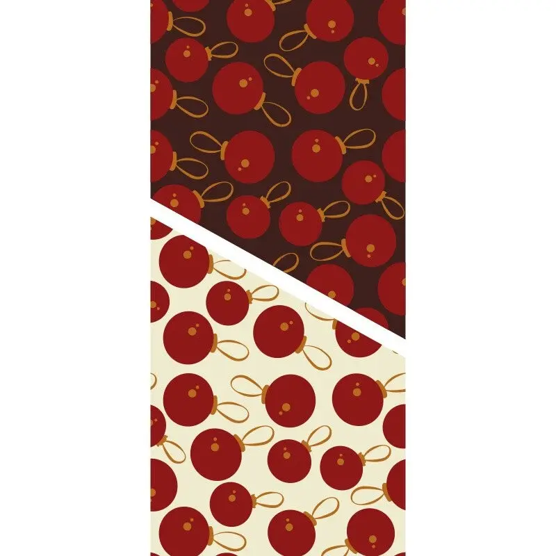 Red Christmas Bauble Ornament Chocolate Transfer Sheets - 300 mm x 400 mm - 10 sheets