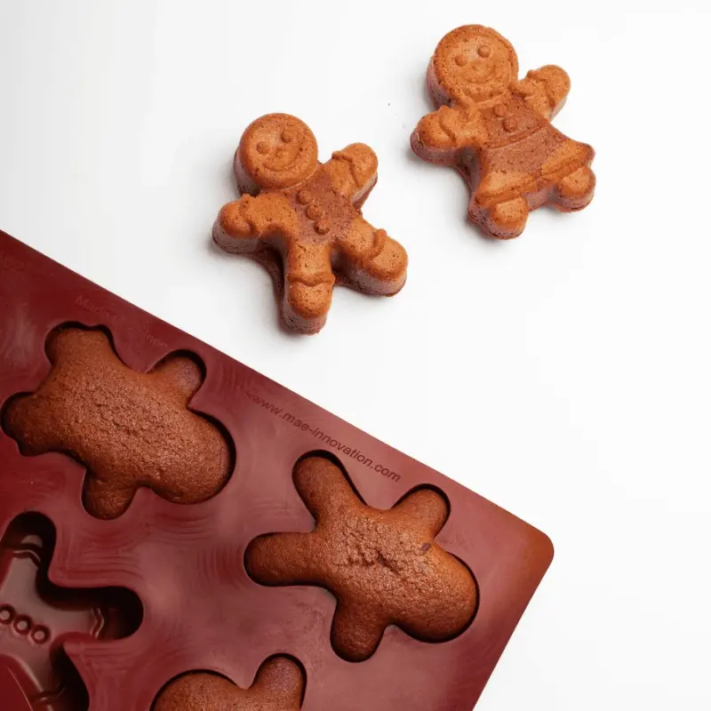 Mae 009896 SILMAE Professional Silicone Pastry Mold - Gingerbread M...