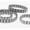 Perforated Stainless Steel Fluted Circle Tart Ring - Ø 80 mm x h 30 mm