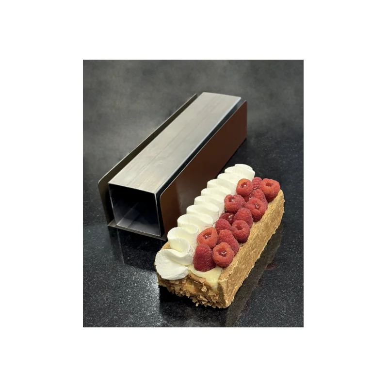 Non-Stick XL Stainless Steel Pastry Viennoiserie Bar Mold - 250 mm x 76 mm x h 60 mm - No Insert Non-Stick XL Stainless Steel Pastry Viennoiserie Bar Mold - 250 mm x 76 mm x h 60 mm - No Insert