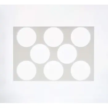 Plastic Galette Chablon Stencil Board - Ø 140 mm - 8 Circles
