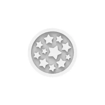 Silikomart Professional Mini Stars Decor Pastry Topper Mold - ø 70 mm x h 2.5 mm - 6 pcs