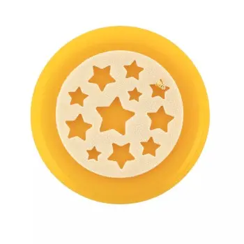Silikomart Professional Mini Stars Decor Pastry Topper Mold - ø 70 mm x h 2.5 mm - 6 pcs
