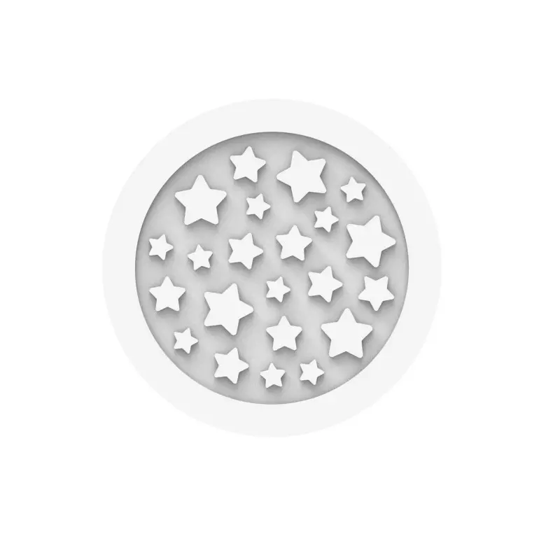 Silikomart Professional Stars Decor Pastry Topper Mold - ø 180 mm x h 2.5 mm