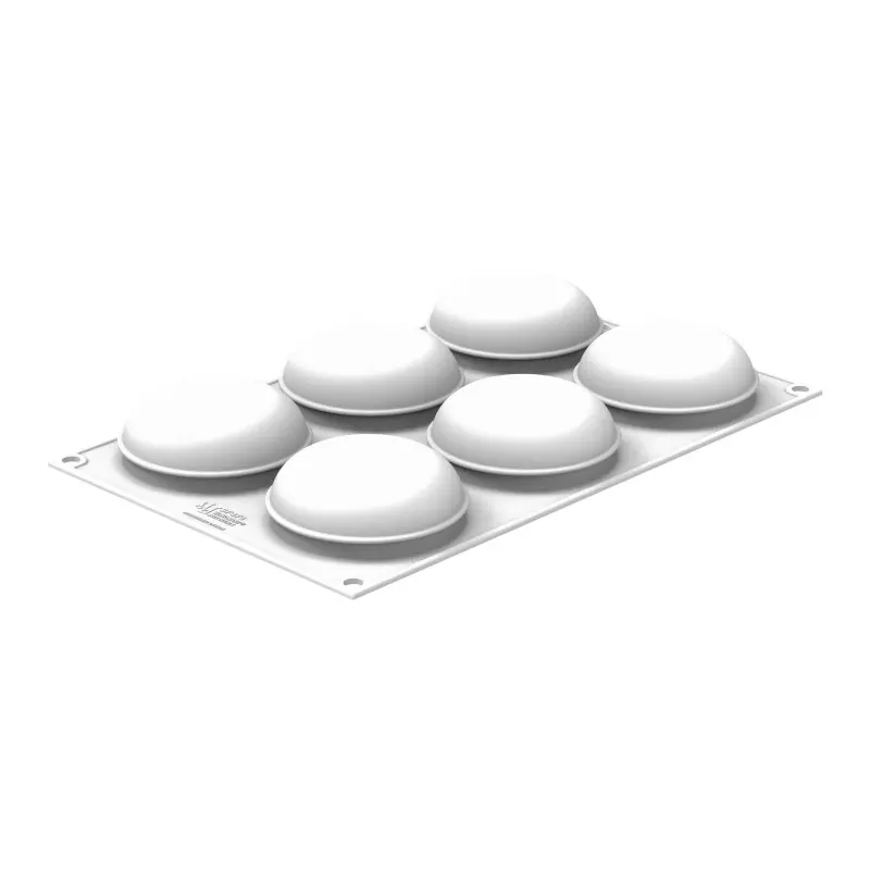 Silikomart Professional Stone 145 Single Portion Silicone Pastry Mold - ø78 mm x h 37 mm - 145ml - 6 cavity
