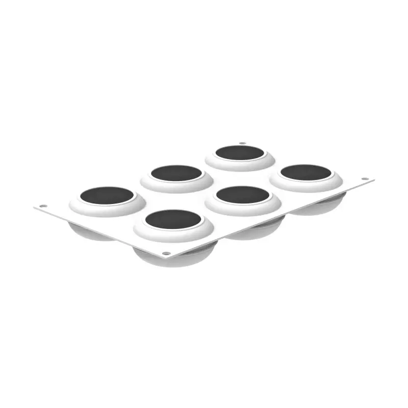 Silikomart Professional Stone 145 Single Portion Silicone Pastry Mold - ø78 mm x h 37 mm - 145ml - 6 cavity