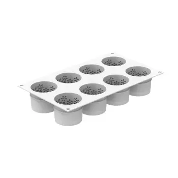 Silikomart Professional Antea 130 Single Portion Silicone Pastry Mold - ø62 mm x h 51 mm - 130ml - 8 cavity