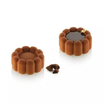 Silikomart Professional Charlotte 100 Single Portion Silicone Pastry Mold - ø70 mm x h 33 mm - 100ml - 6 cavity