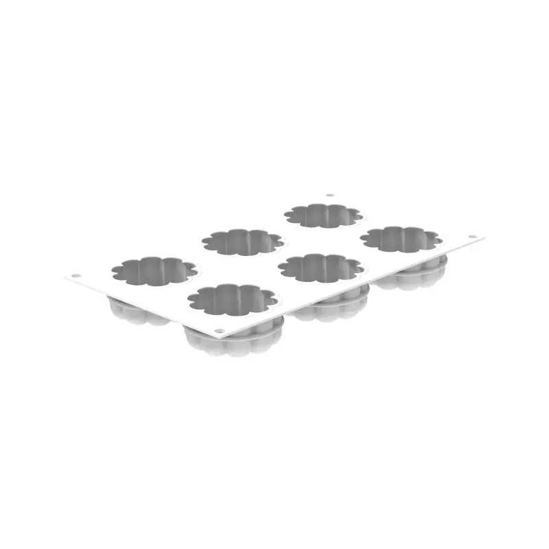 Silikomart Professional Charlotte 100 Single Portion Silicone Pastry Mold - ø70 mm x h 33 mm - 100ml - 6 cavity