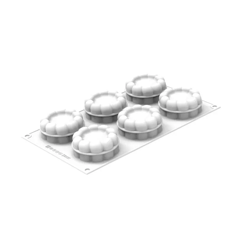 Silikomart Professional Charlotte 100 Single Portion Silicone Pastry Mold - ø70 mm x h 33 mm - 100ml - 6 cavity