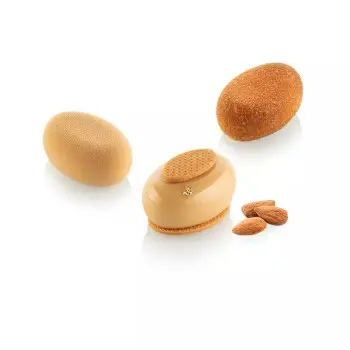 Silikomart Professional Oval 30 Mini Portion Silicone Pastry Mold - 52 mm x 36 mm x h 22 mm - 30ml - 15 cavity