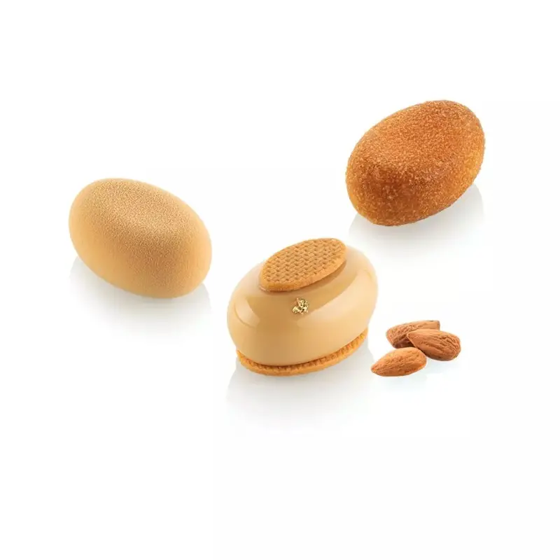 Silikomart Professional Oval 30 Mini Portion Silicone Pastry Mold - 52 mm x 36 mm x h 22 mm - 30ml - 15 cavity