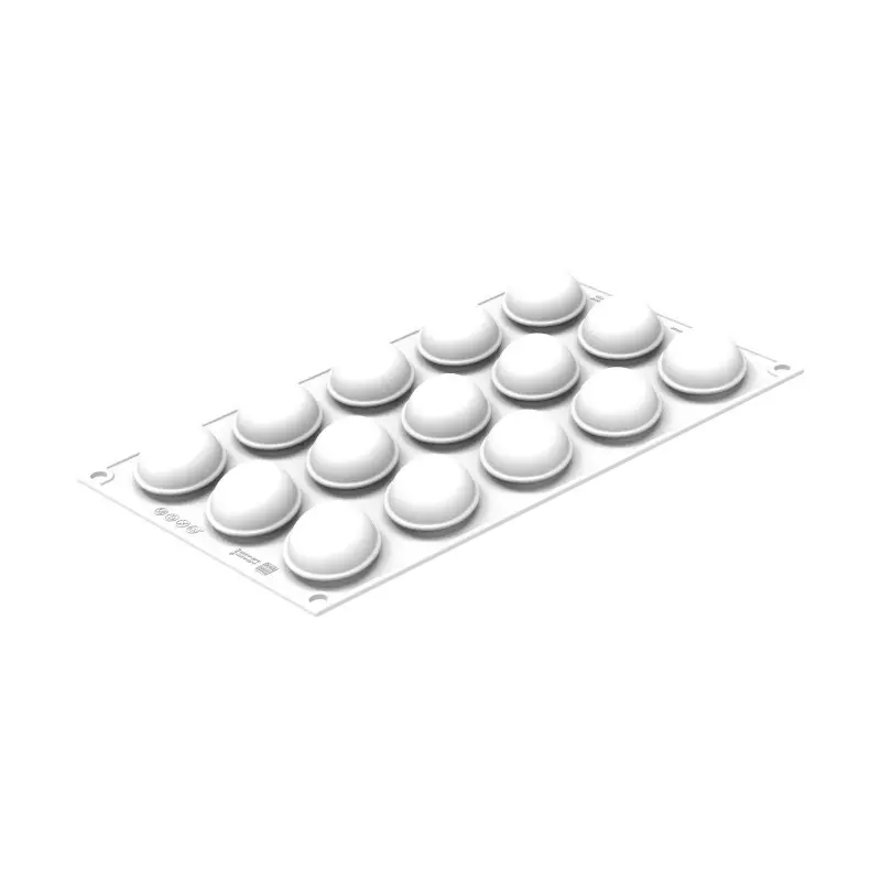 Silikomart Professional Oval 30 Mini Portion Silicone Pastry Mold - 52 mm x 36 mm x h 22 mm - 30ml - 15 cavity