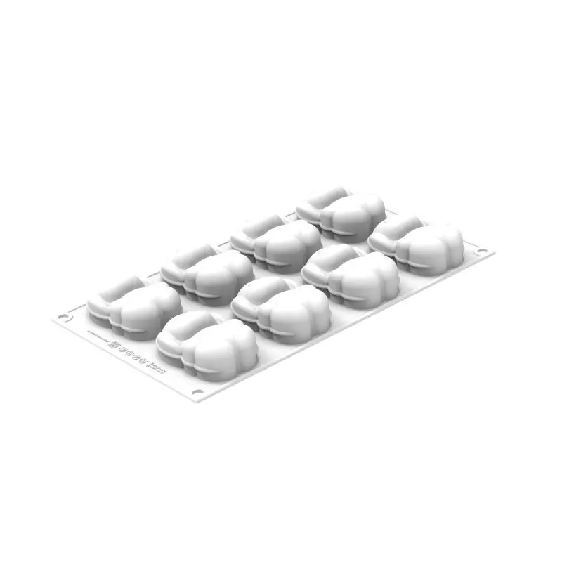 Silikomart Professional Rabbit 70 Single Portion Silicone Pastry Mold - 76 mm x 50 mm x h 29 mm - 70ml - 8 cavity
