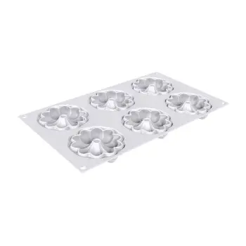 Silikomart Professional Bloom 45 Single Portion Silicone Pastry Mold - ø77 mm x h 17 mm - 45ml - 6 cavity
