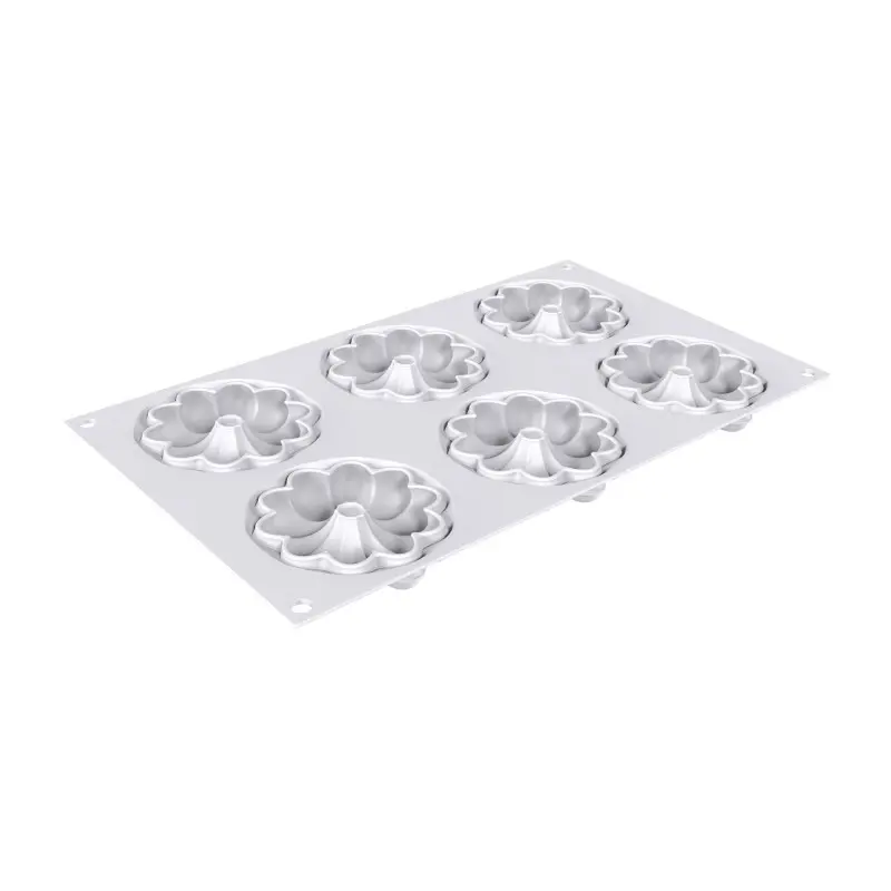 Silikomart Professional Bloom 45 Single Portion Silicone Pastry Mold - ø77 mm x h 17 mm - 45ml - 6 cavity