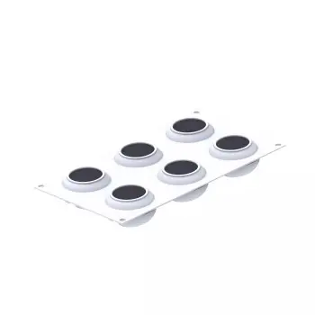 Silikomart Professional Maritozzo 135 Single Portion Silicone Pastry Mold - ø68 mm x h 40 mm - 117ml - 6 Cavity