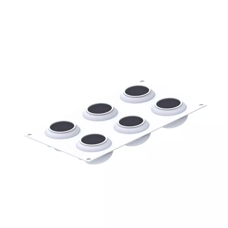 Silikomart Professional Maritozzo 135 Single Portion Silicone Pastry Mold - ø68 mm x h 40 mm - 117ml - 6 Cavity