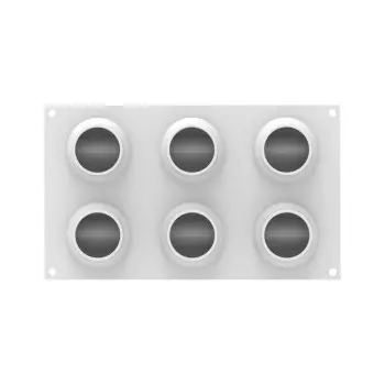 Silikomart Professional Maritozzo 135 Single Portion Silicone Pastry Mold - ø68 mm x h 40 mm - 117ml - 6 Cavity