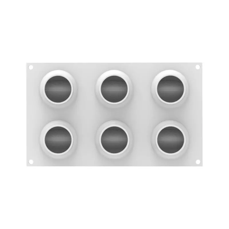 Silikomart Professional Maritozzo 135 Single Portion Silicone Pastry Mold - ø68 mm x h 40 mm - 117ml - 6 Cavity