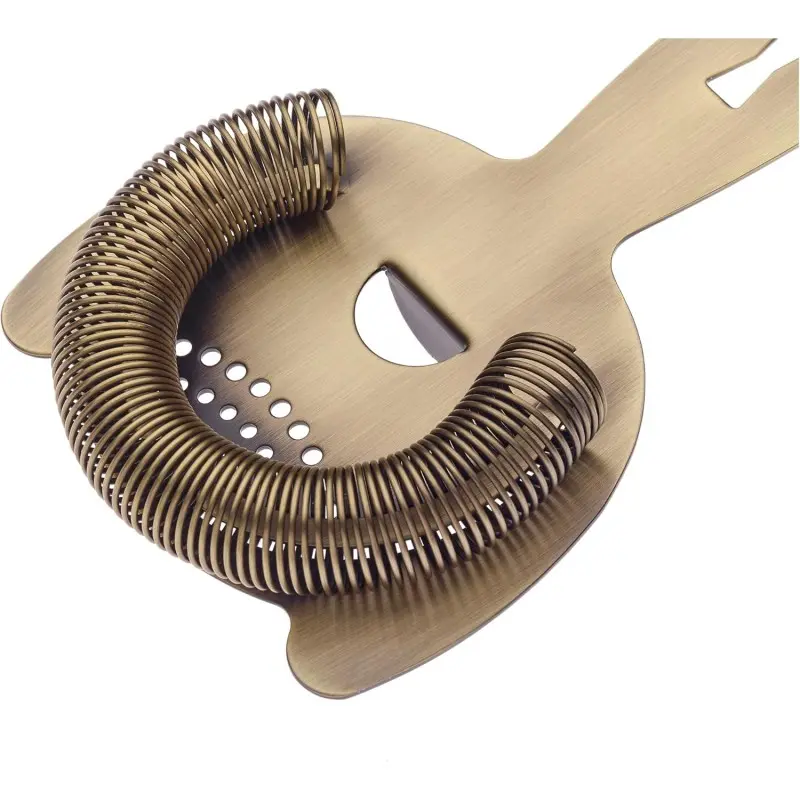 Barfly Heavy-Duty Spring Bar Strainer - Antique Gold - Set of 6