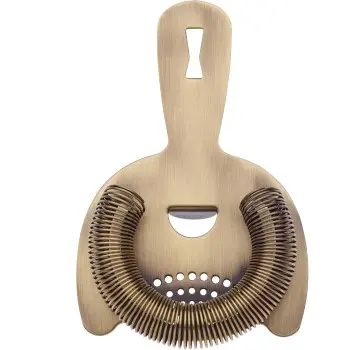 Barfly Heavy-Duty Spring Bar Strainer - Antique Gold - Set of 6