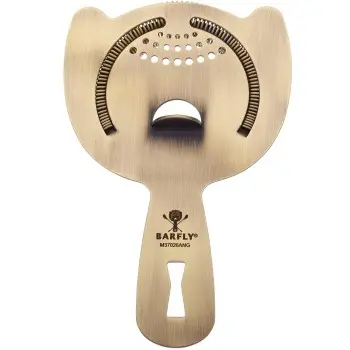 Barfly Heavy-Duty Spring Bar Strainer - Antique Gold - Set of 6