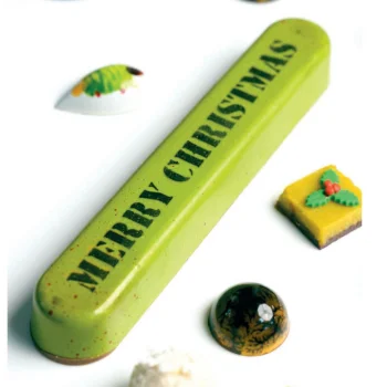 Professional Polycarbonate Chocolog - Flat Chocolate Snack Bar Mold - 198 mm x 35 mm h 23 mm -160gr - 4 Cavities