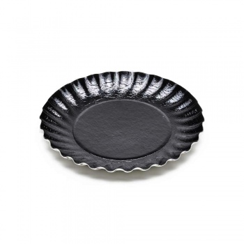 Black Round laminated Swirled Monoportion Board - 9.7cm - 3 1/8'' - 100pcs