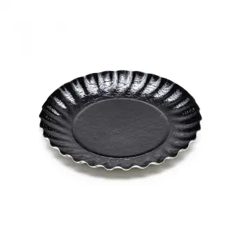 Black Round laminated Swirled Monoportion Board - 9.7cm - 3 1/8'' - 100pcs