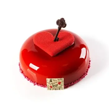 Square Love Edible Chocolate Decoration 3x3 cm - 220 pcs