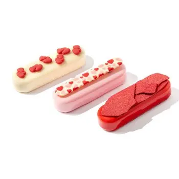 Heart Sticks Edible Chocolate Decoration 12 x 2 cm - 70 pcs