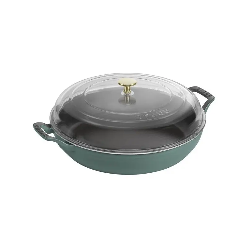 Staub 3.5-qt Braiser with Glass Lid - Eucalyptus Staub 3.5-qt Braiser with Glass Lid - Eucalyptus