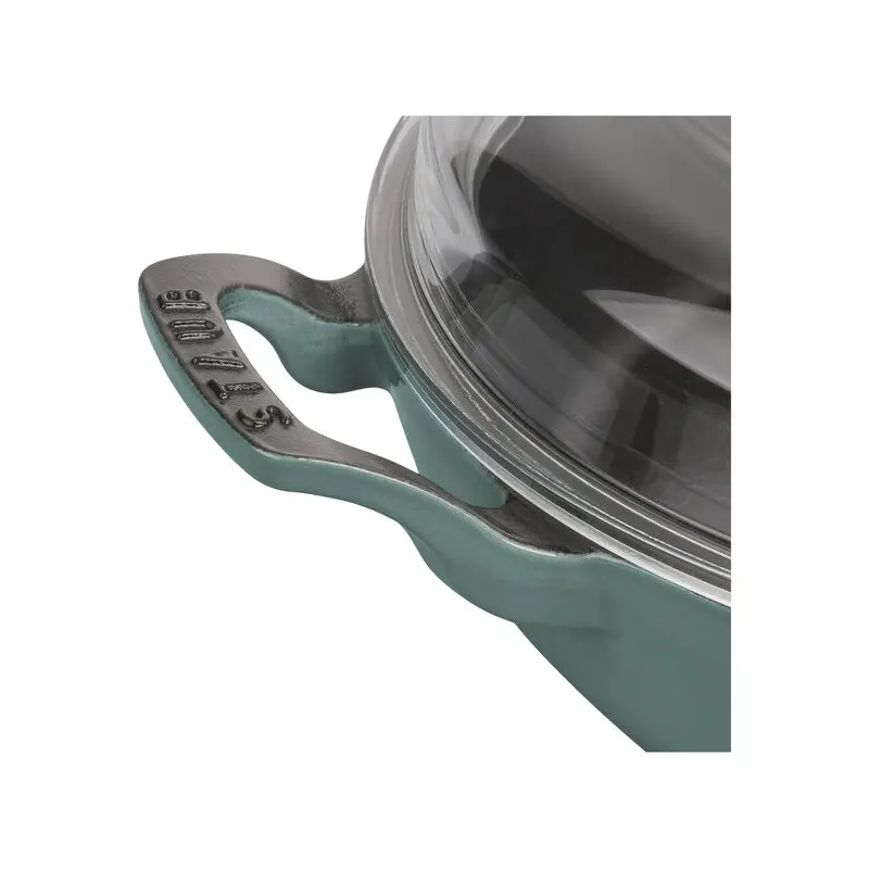 Staub 3.5-qt Braiser with Glass Lid - Eucalyptus Staub 3.5-qt Braiser with Glass Lid - Eucalyptus