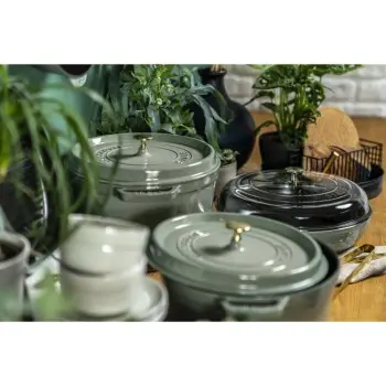 Staub 3.5-qt Braiser with Glass Lid - Eucalyptus