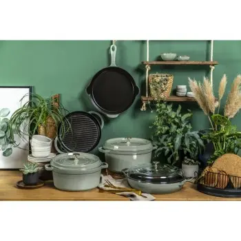 Staub 3.5-qt Braiser with Glass Lid - Eucalyptus