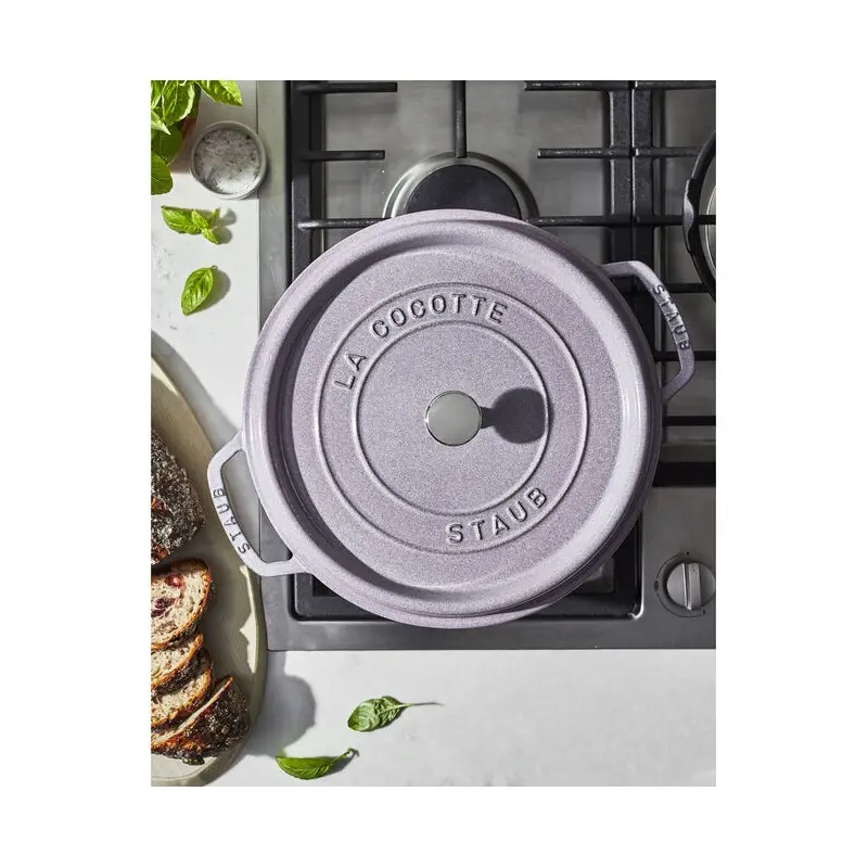 STAUB 11028107 Staub 7-qt Round Dutch Oven - White Truffle STAUB 11028107 Staub 7-qt Round Dutch Oven - White Truffle