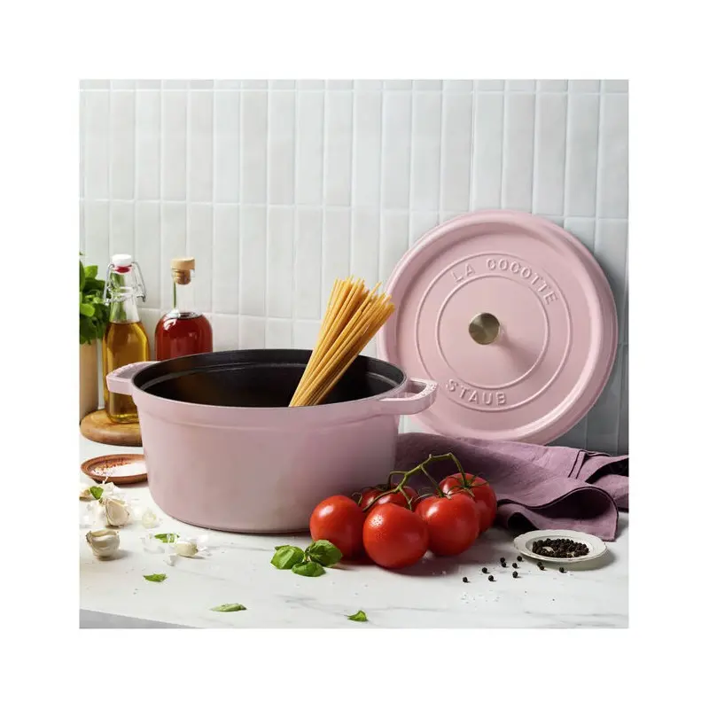 Staub 7-qt Round Dutch Oven - Pink Peony