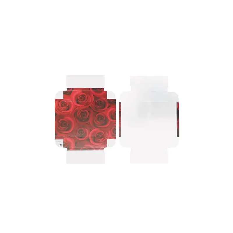 Dark Roses Square Chocolate Box Cover - 3.69 x 3.69 x 1.13 in - Pack of 50