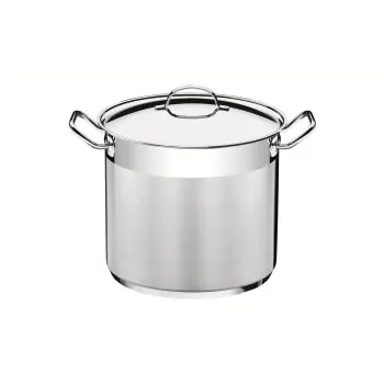 Tramontina Commercial 31.7 qt (30 l) Covered Stock Pot (Ø40 cm) - Triply Base - with Lid