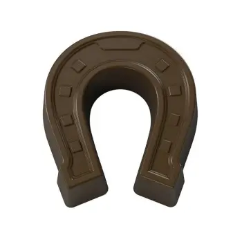 Polycarbonate Horseshow Chocolate Mold - 77 mm x 66 mm x h 15 mm - 6 cavity - 47.8 gr