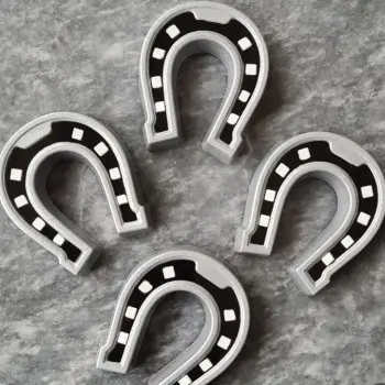 Polycarbonate Horseshow Chocolate Mold - 77 mm x 66 mm x h 15 mm - 6 cavity - 47.8 gr