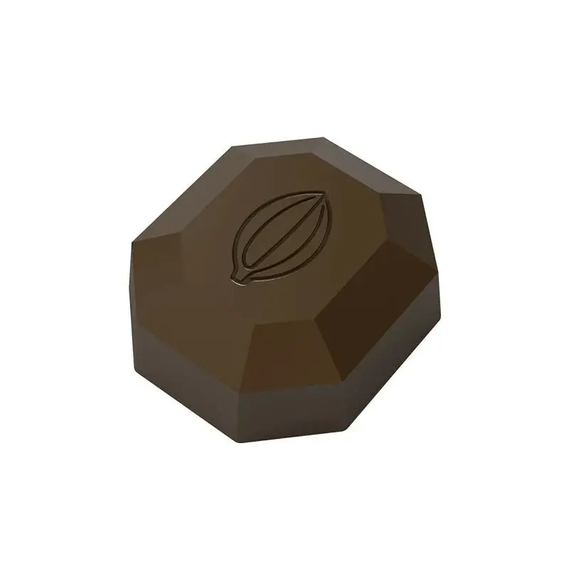 Polycarbonate Gem Chocolate Praline Mold - 30 mm x 26 mm x 5 mm - 7.5 gr - 32 cavity