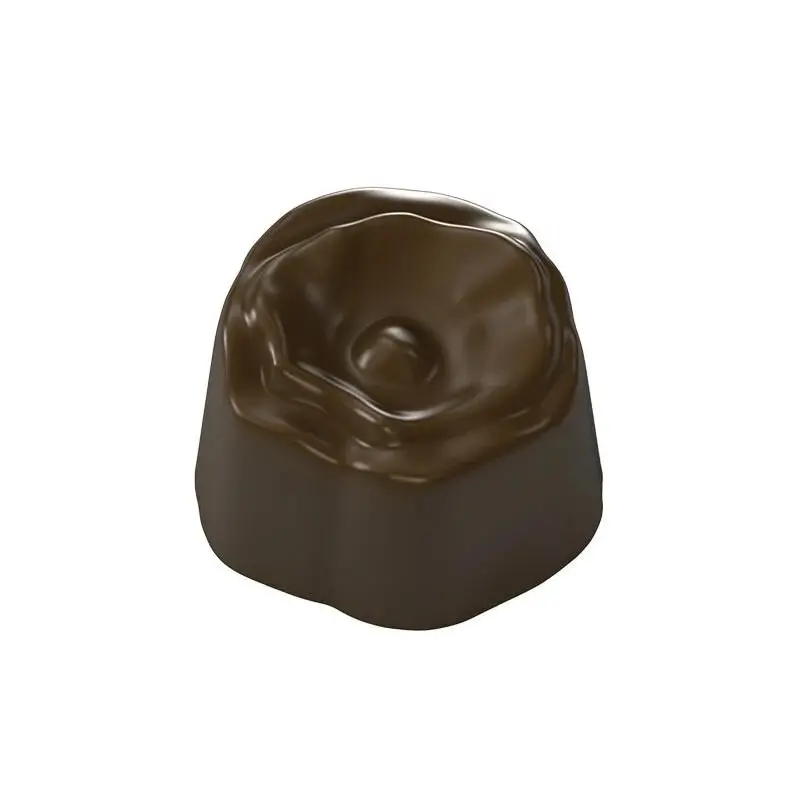 Polycarbonate Flower Chocolate Praline Mold - 30 mm x 29 mm x 17.2 mm - 10 gr - 24 cavity