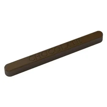 Polycarbonate Chocolate Stick Mold - 120 mm x 12 mm x h 10.25 mm - 15 gr - 14 cavity