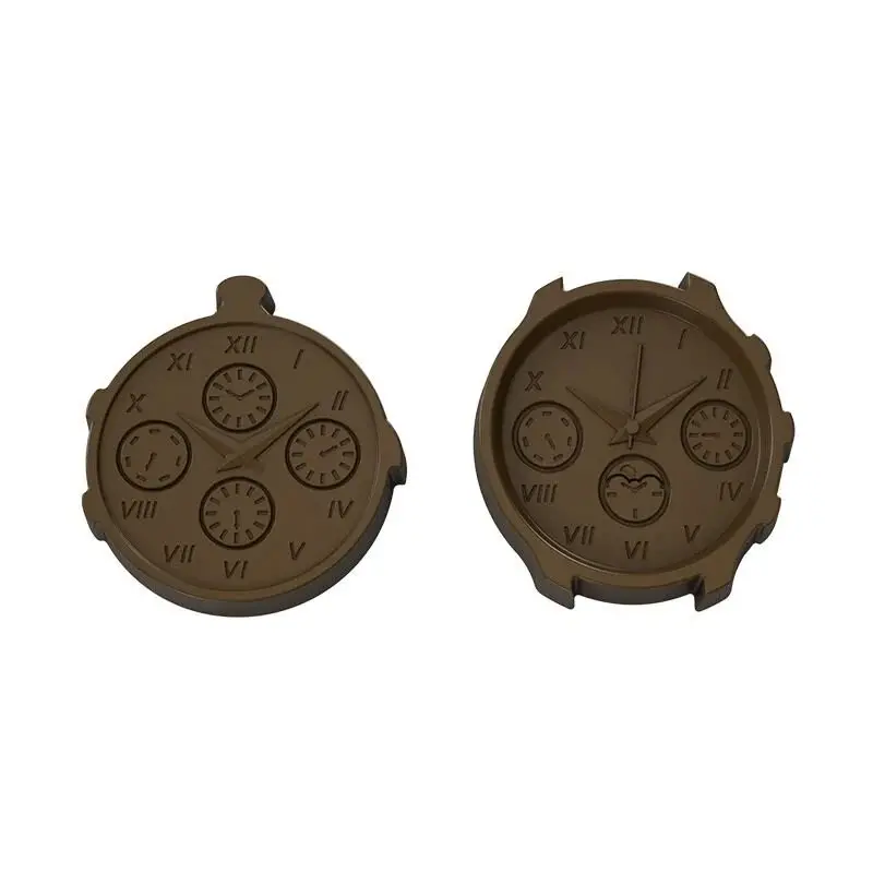 Polycarbonate Timepiece Caraque Chocolate Mold - 45.2 mm x 41.7 mm x h 6 mm - 7 gr - 8 cavity